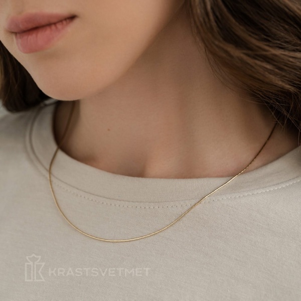 Цепь из желтого золота 585, плетение «Снейк»